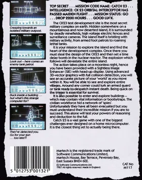 Catch (UK) (1989) [Amstrad Computer user] box cover back